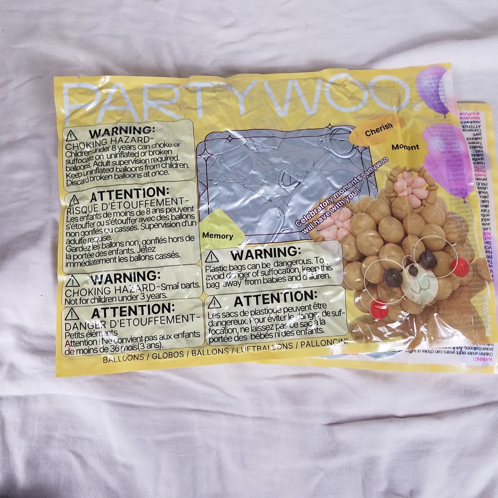 PartyWoo Balloon Kit 7 Packs with 8 Table Stand Bases Multicolor New